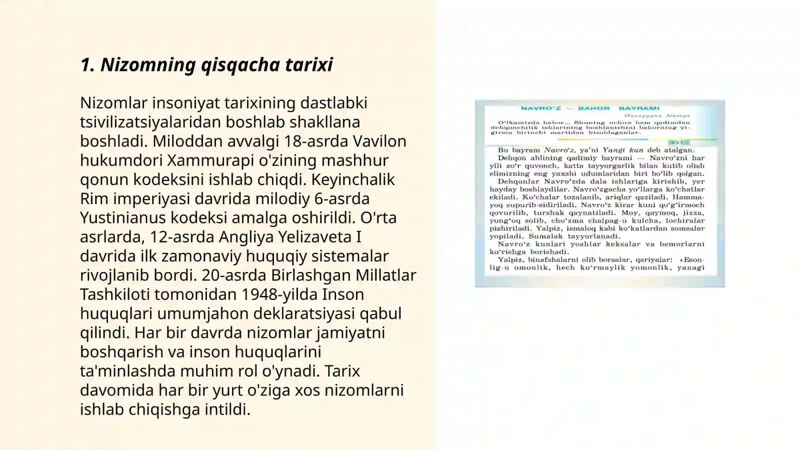 Nizomlar tarixi 3