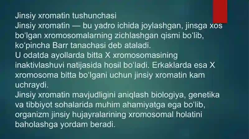 Jinsiy xromatin tushunchasi 3