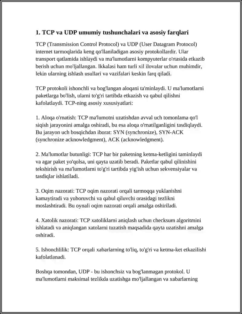 TCP/UDP PROTOCOLLARI 3
