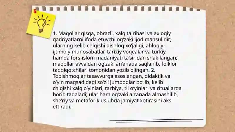 Xalq maqollari va topishmoqlar 3
