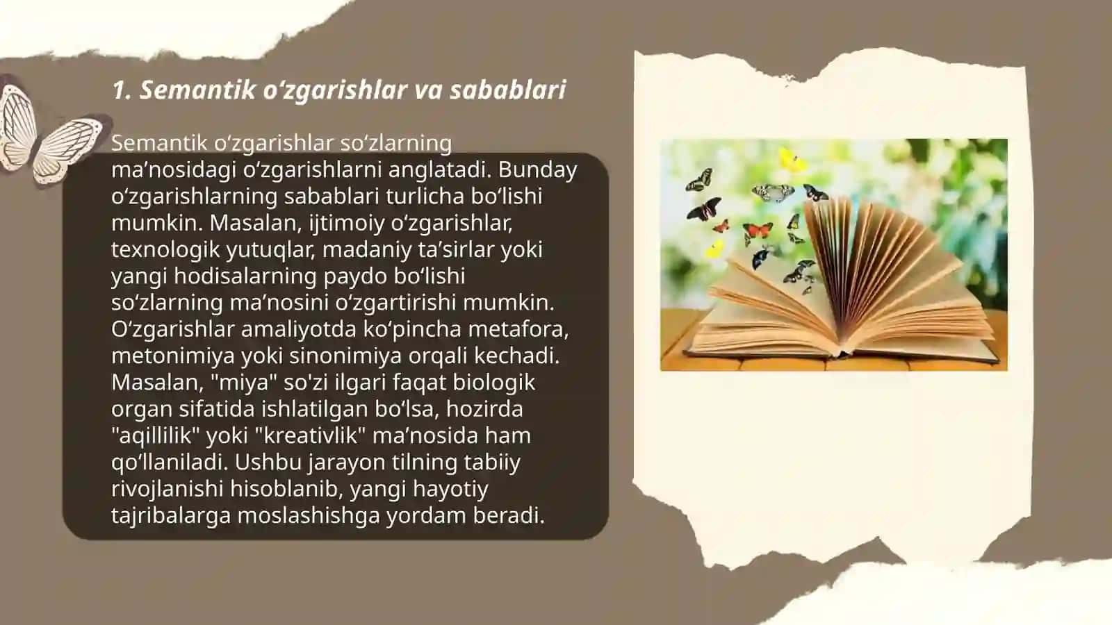 Til taraqqiyotidagi semantik oʻzgarishlar 3