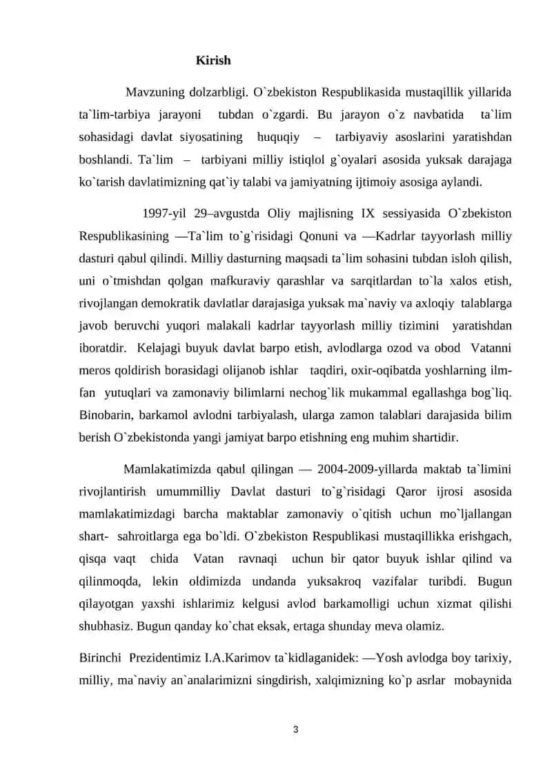 Ona tili o`qitish metodikasi 3