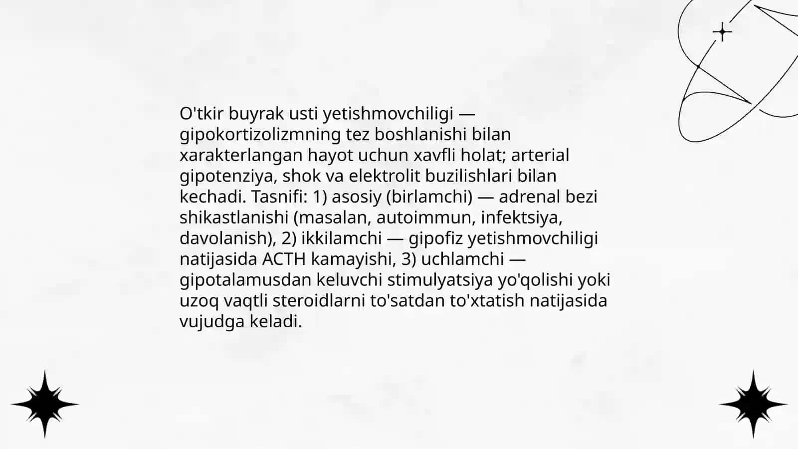 O'tkir buyrak usti yetishmovchiligi 3