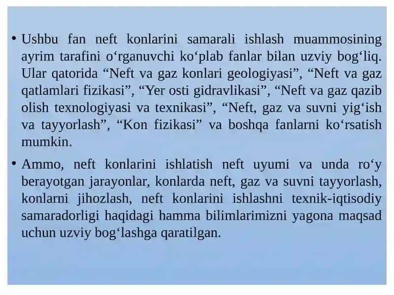 Neftkonlarini ishlatish 3