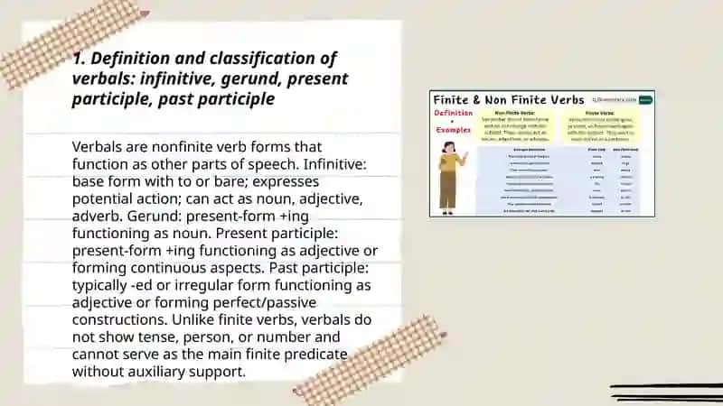 Verbals and Finite Forms of Verbs 3