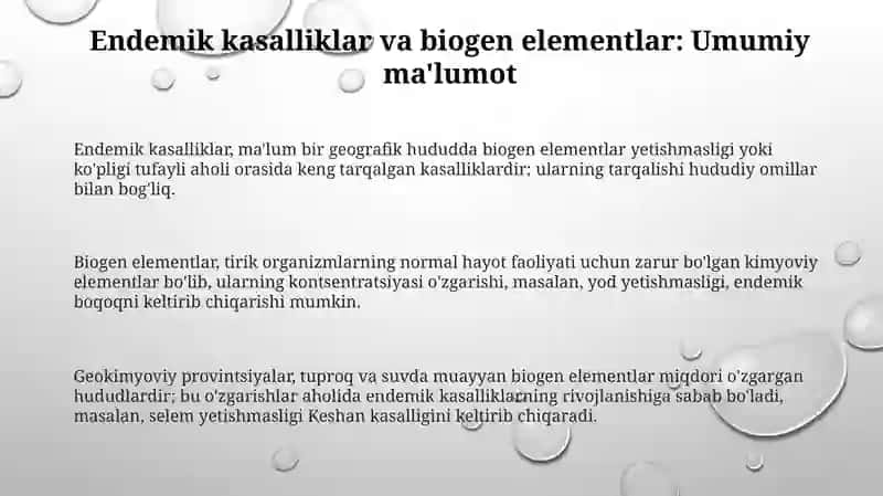 Biogenelementlar konsentratsiyasi 3