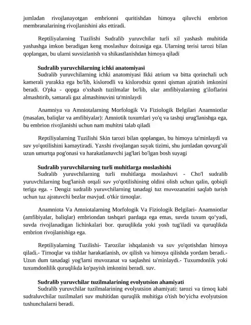 Anamniya Va Amniotalarning Morfologik Va Fiziologik Belgilari 3