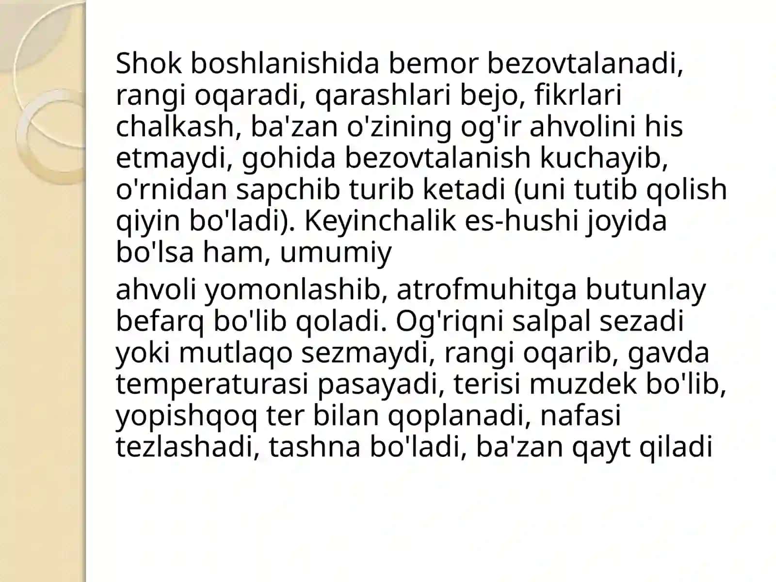 Kardiogen shok klinikasi va davo choralari 3