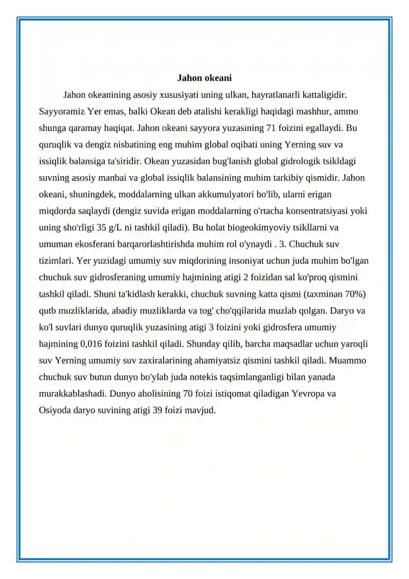JAHON OKEANINING GLOBAL IFLOSLANTIRISHNING ASOSIY TURLARI 3