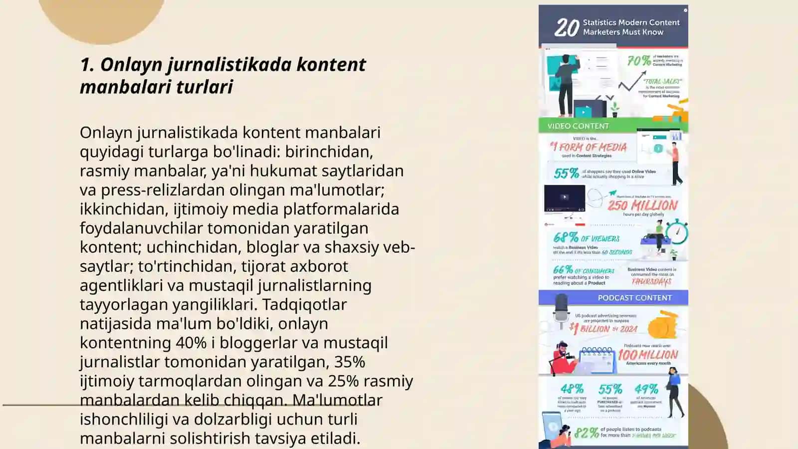 Onlayn jurnalistikada kontent manbalari tasnifi 3