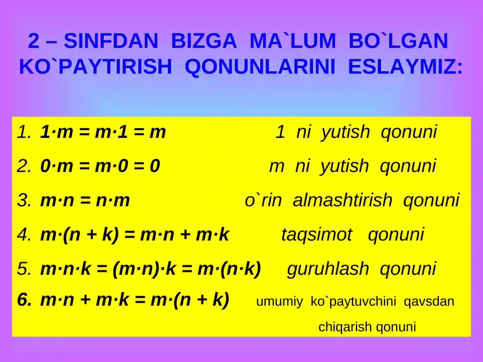 MATEMATIKA FANI O`QITUVCHISI TO`YCHIYEV 3