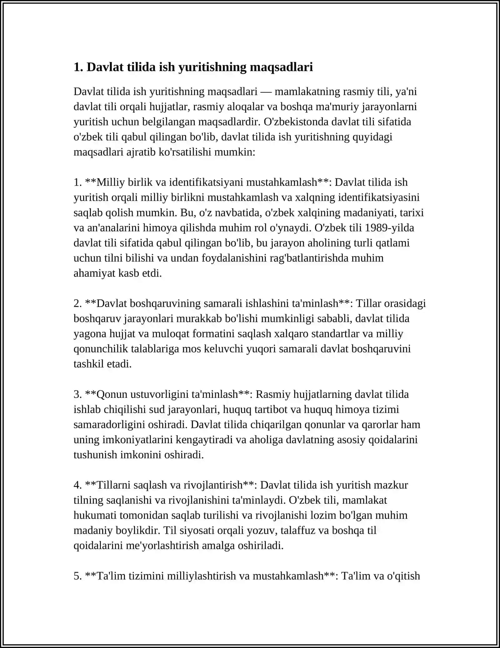 DAVLAT TILIDA ISH YURITISH FANINING VAZIFALARI 3
