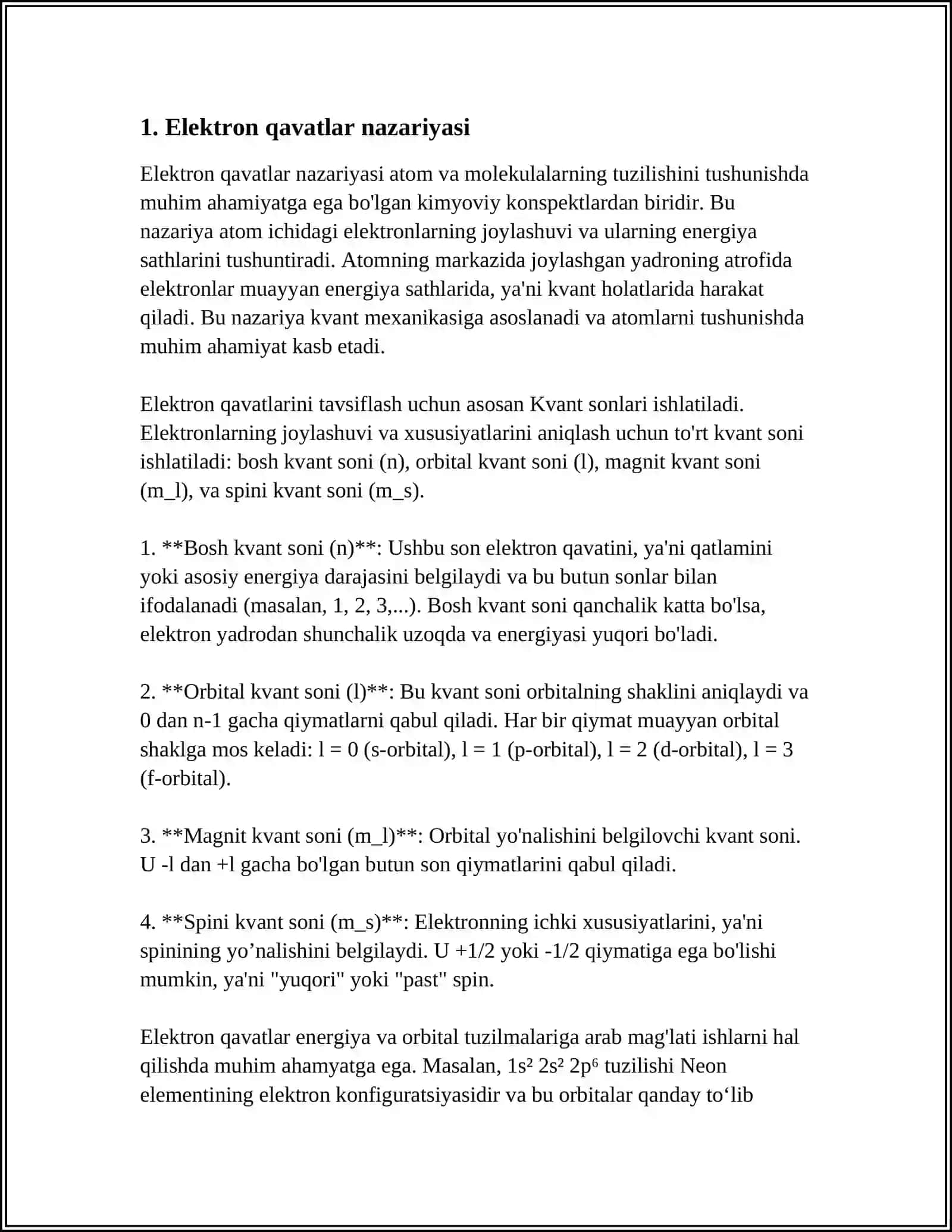 ELEKTRON QAVATLARNING TUZILISHI 3