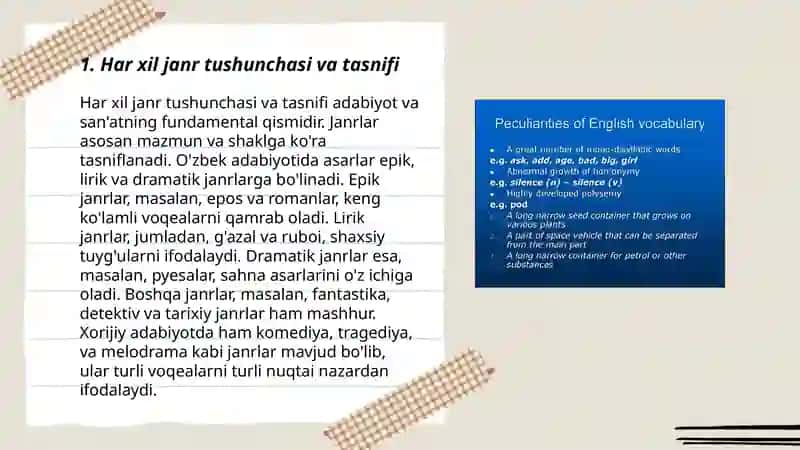 Har xil janrdagi asarlarni oʻqitish metodikasining oʻziga xos xususiyatlari 3