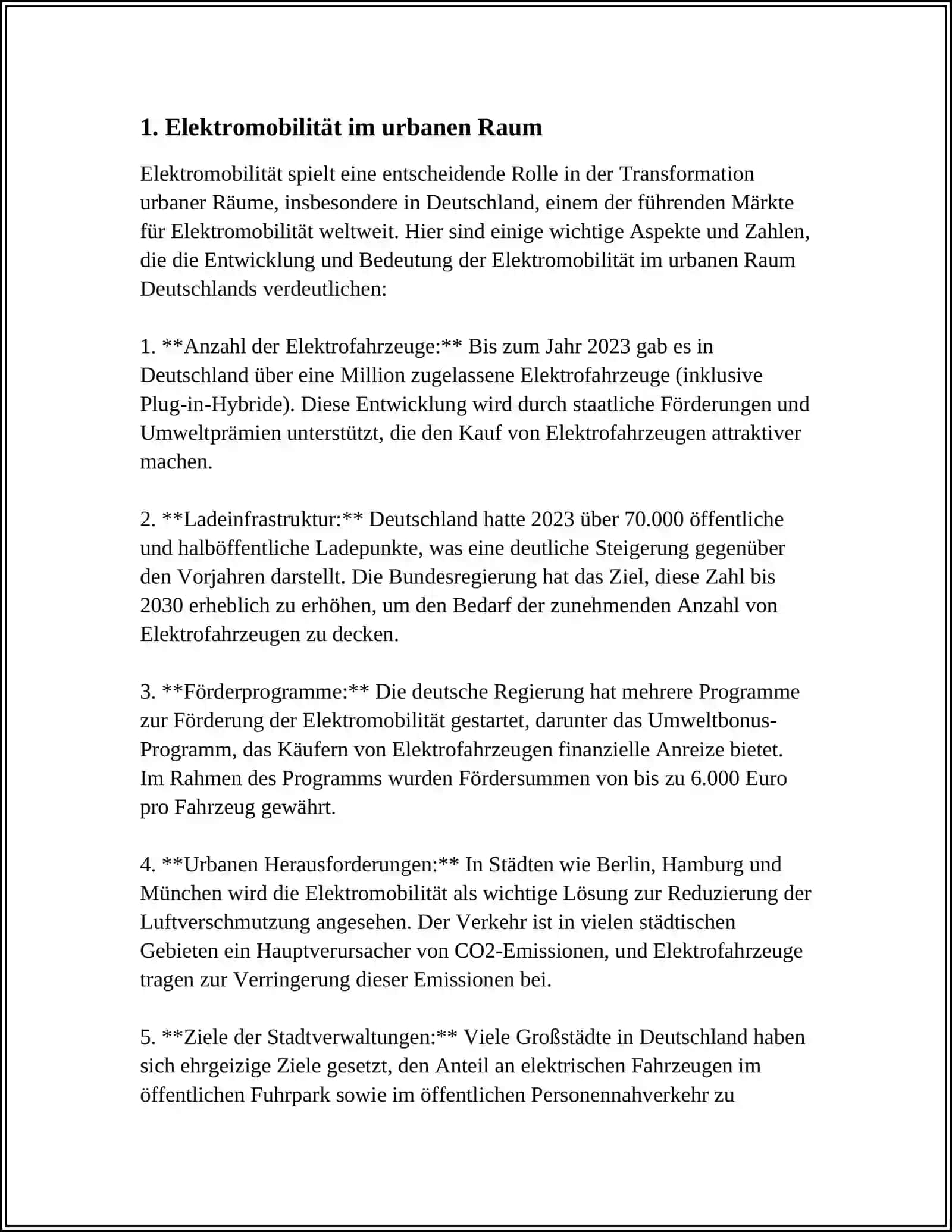 Elektromobilität im urbanen Raum 3