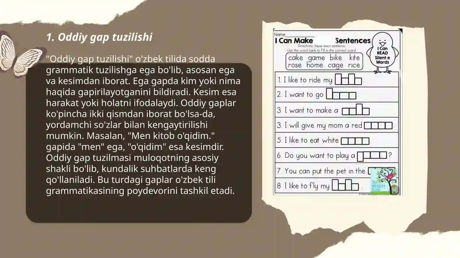 Oddiy gap tuzilishi 3