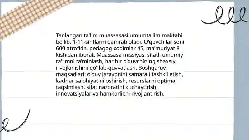 O‘zingiz tanlagan ta’lim muassasasi uchun boshqaruv tuzilmasi sxemasi 3