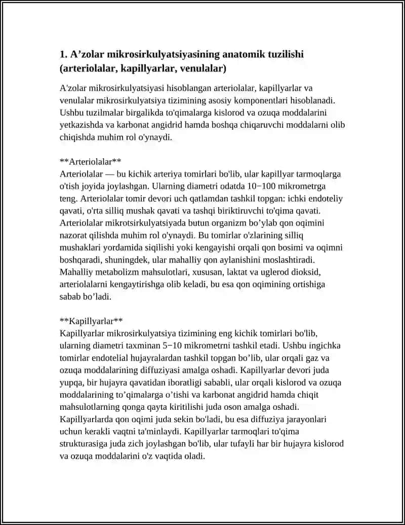 AʼZOLAR MIKROSIRKULYATSIYASI 3