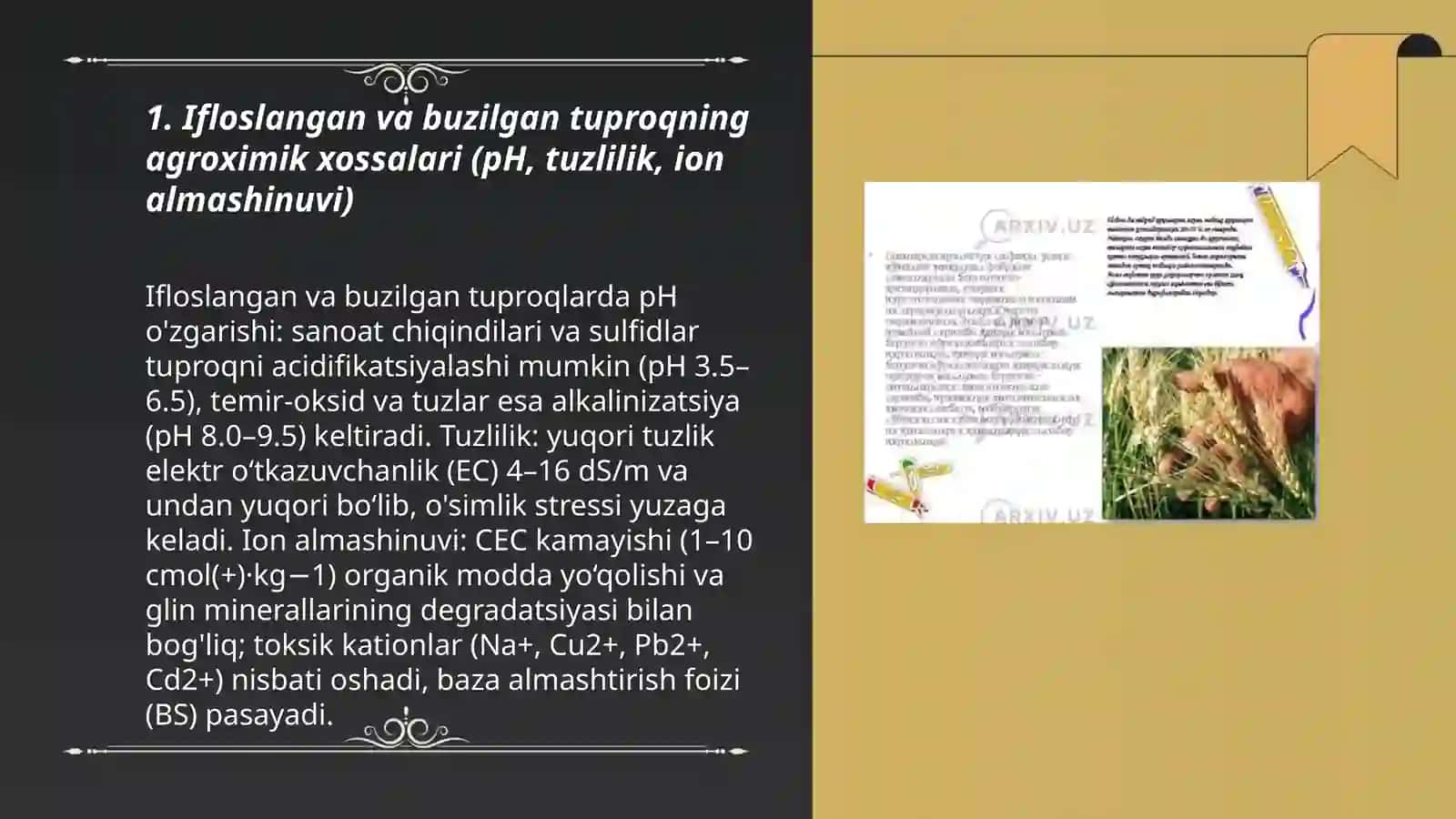 Ifloslangan va buzilgan yerlarning agrokimyoviy asoslari 3