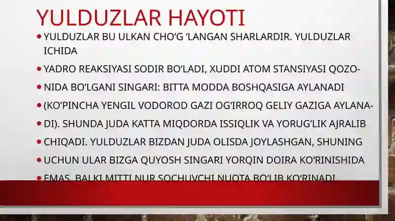 Yulduzlar hayoti 3