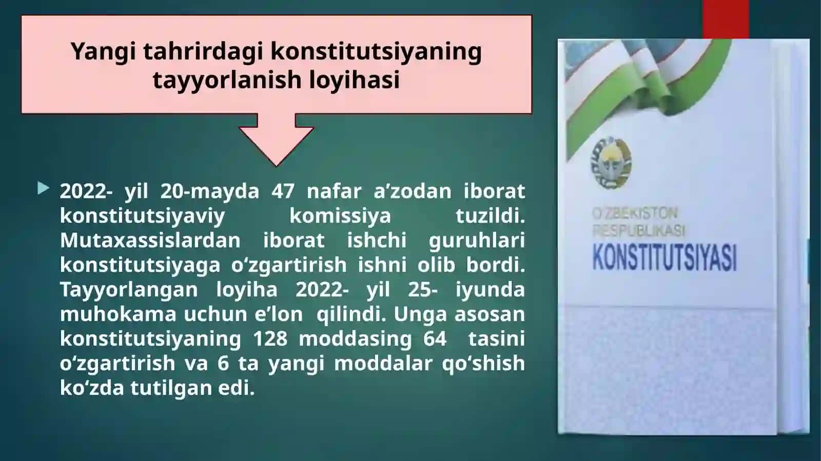 Yangi tahrirdagi konstitutsiyaning mazmun mohiyati va qilinish bosqichlari 3