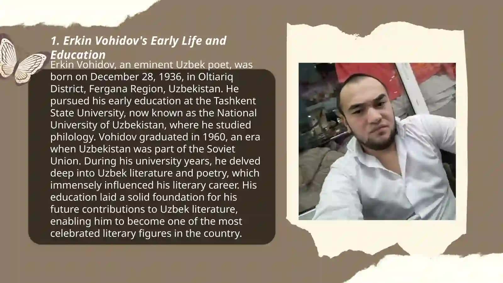 Erkin Vohidov's Early Life and Education 3