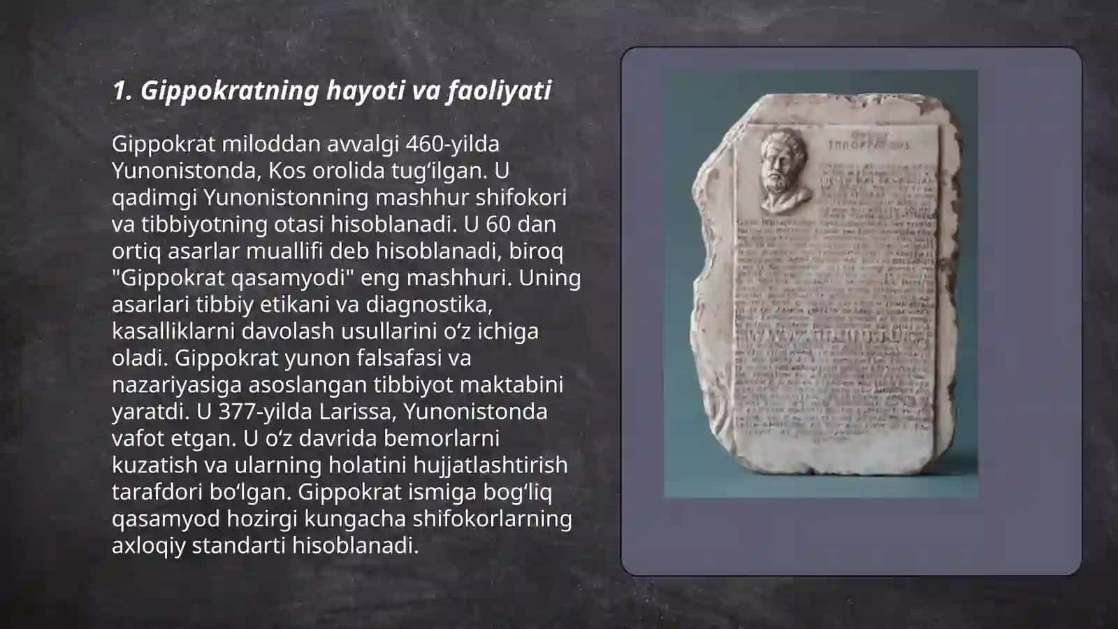 Gippokrat va uning tibbiyotdagi oʻrni 3