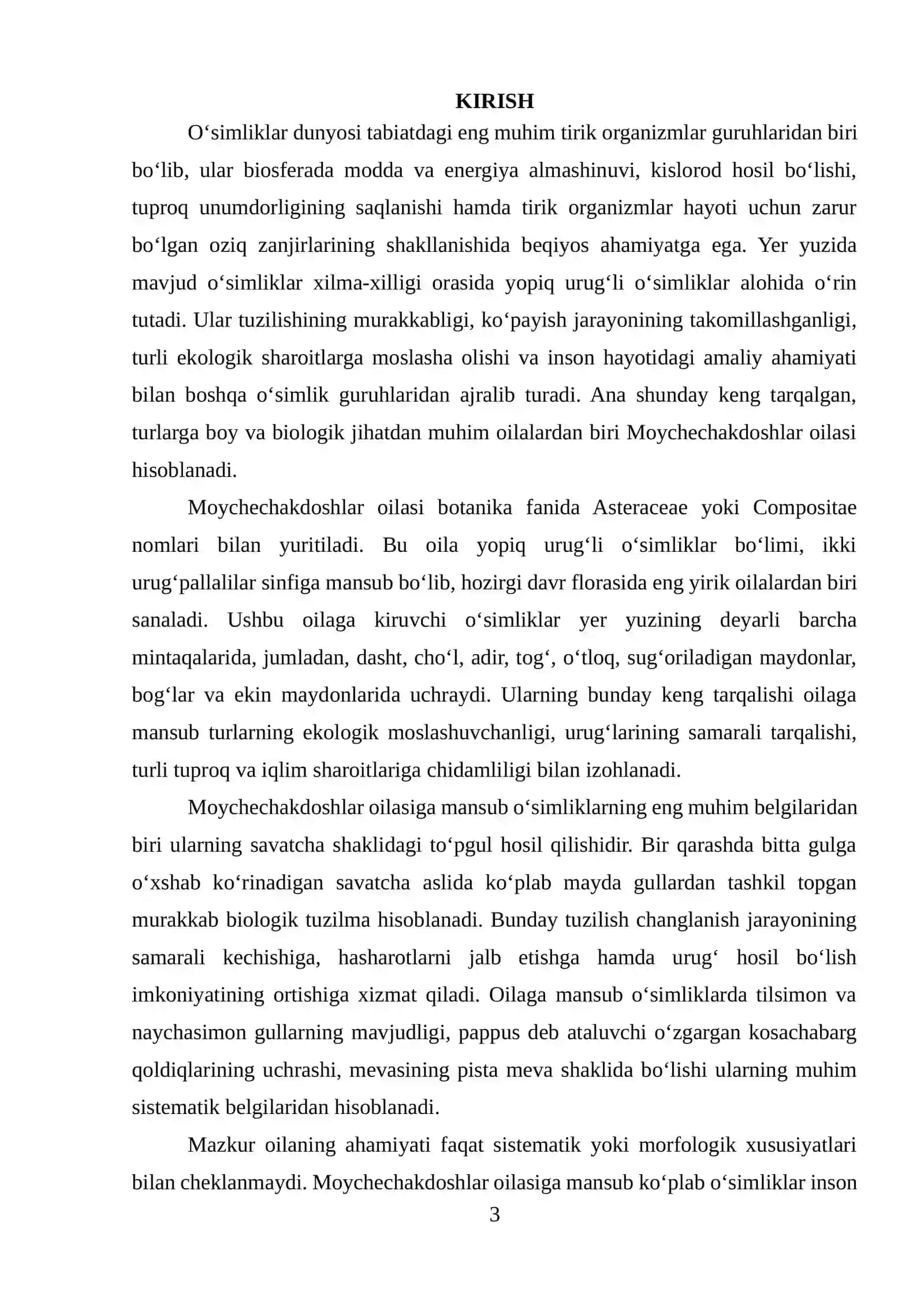 MOYCHECHAKDOSHLAR OILASI 3