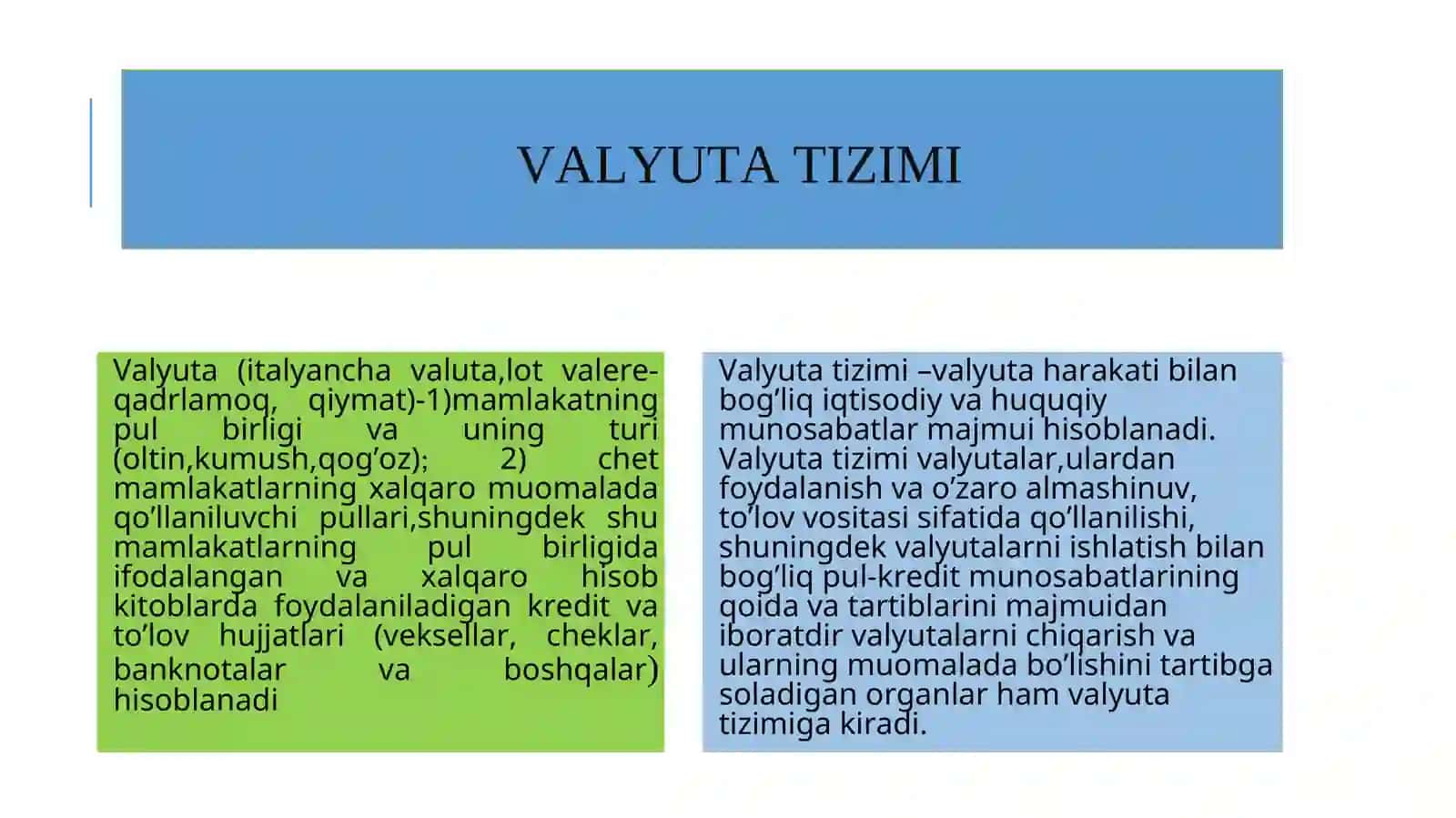 O‘ZBEKISTON RESPUBLIKASI VALYUTA TIZIMI 3