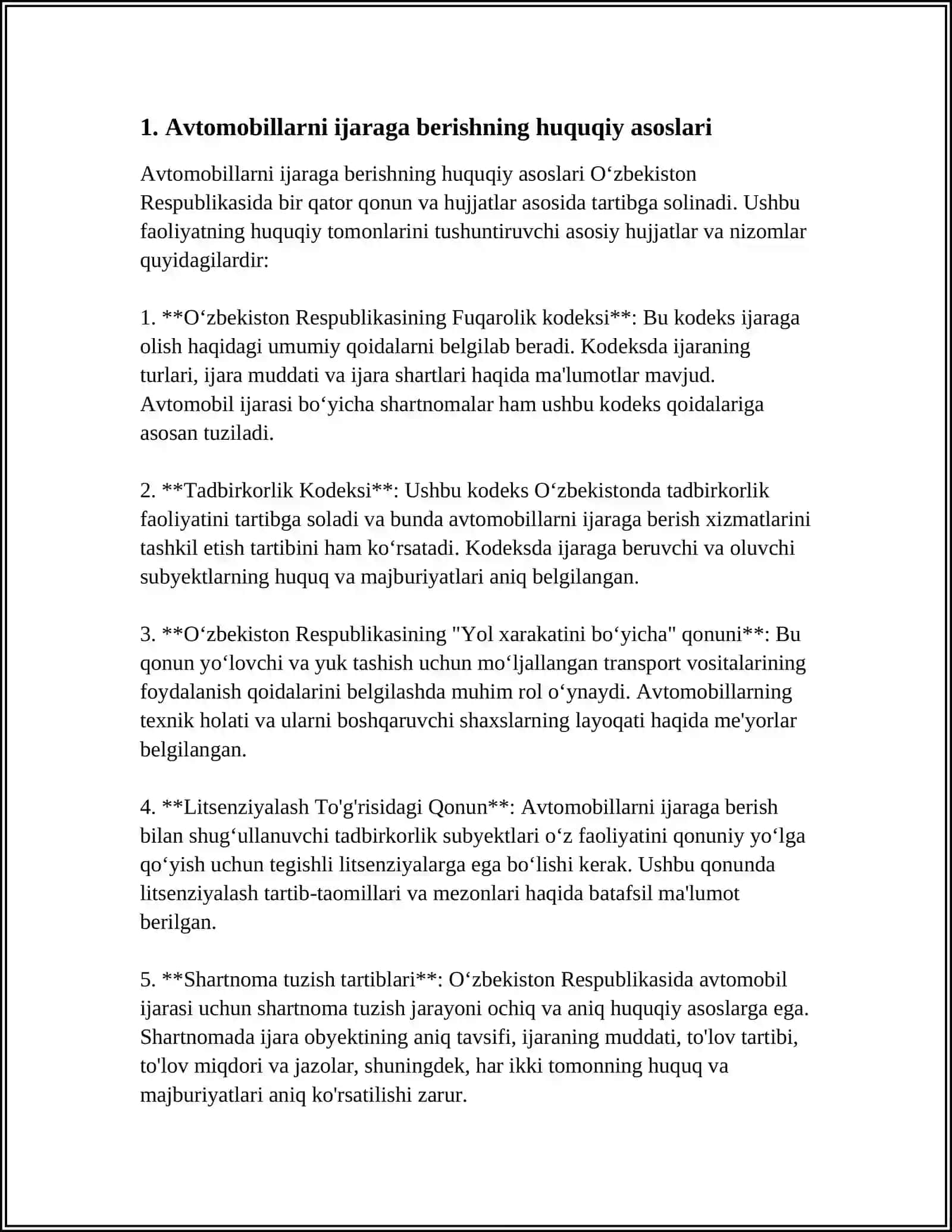 AVTOMOBILLARNI IJARAGA BERISH TIZIMI 3