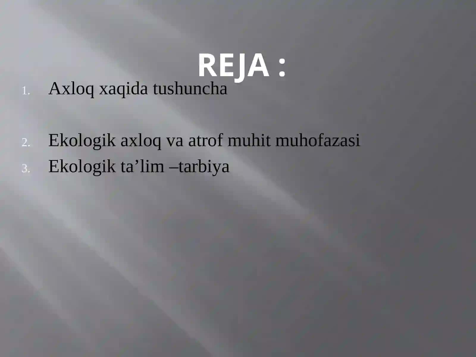 Ekologiya va axloq 3