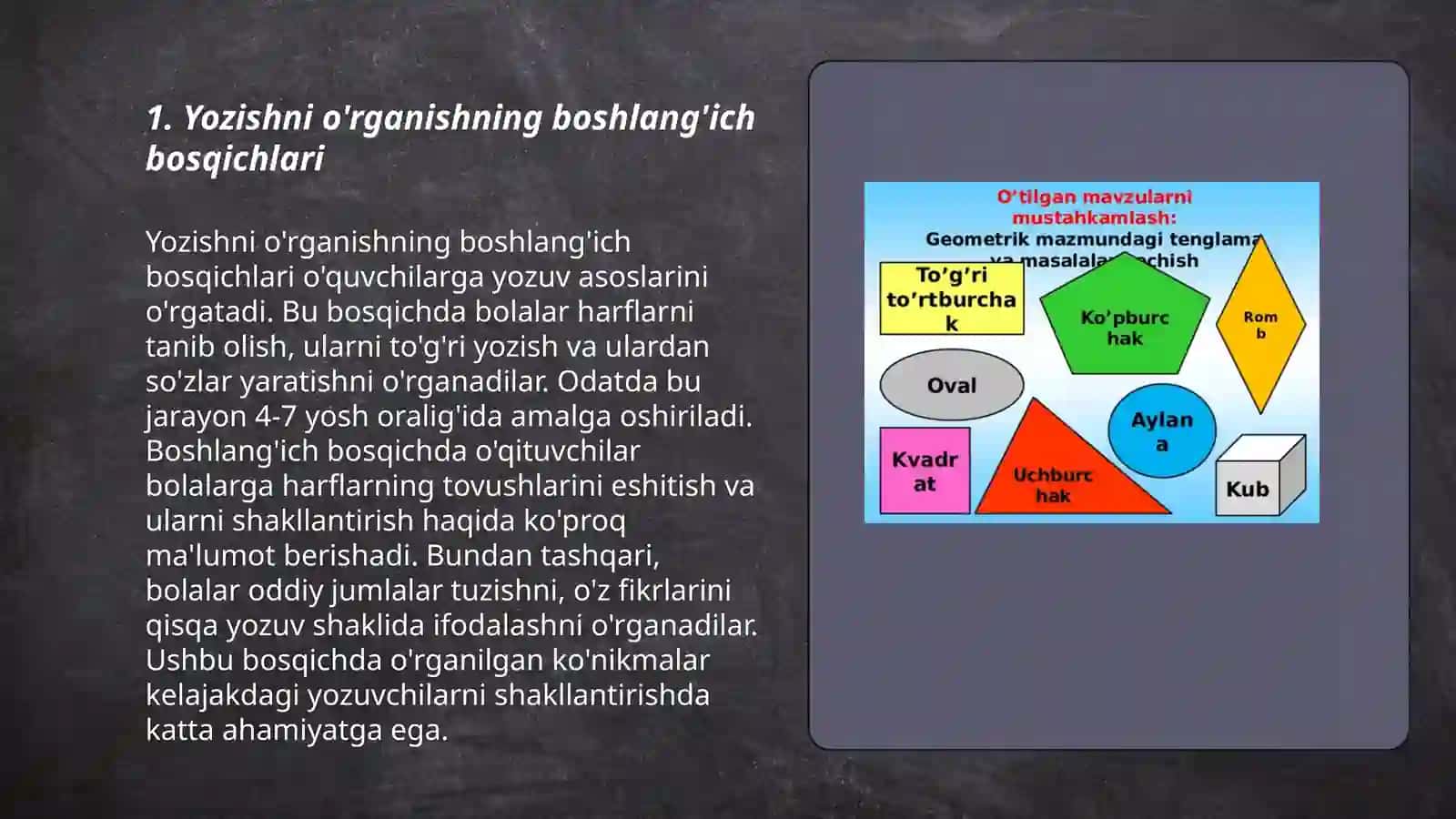 Yozma nutqni shakllantirishga oid karreksion ishlar 3