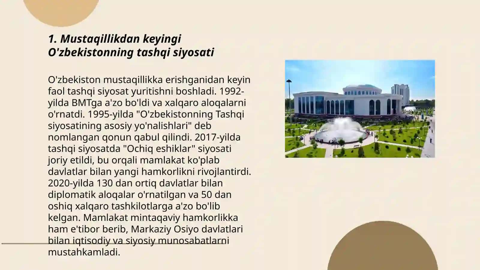 Mustaqillik Yillarida O'zbekiston va Markaziy Osiyo Davlatlari Sherikchiligi 3