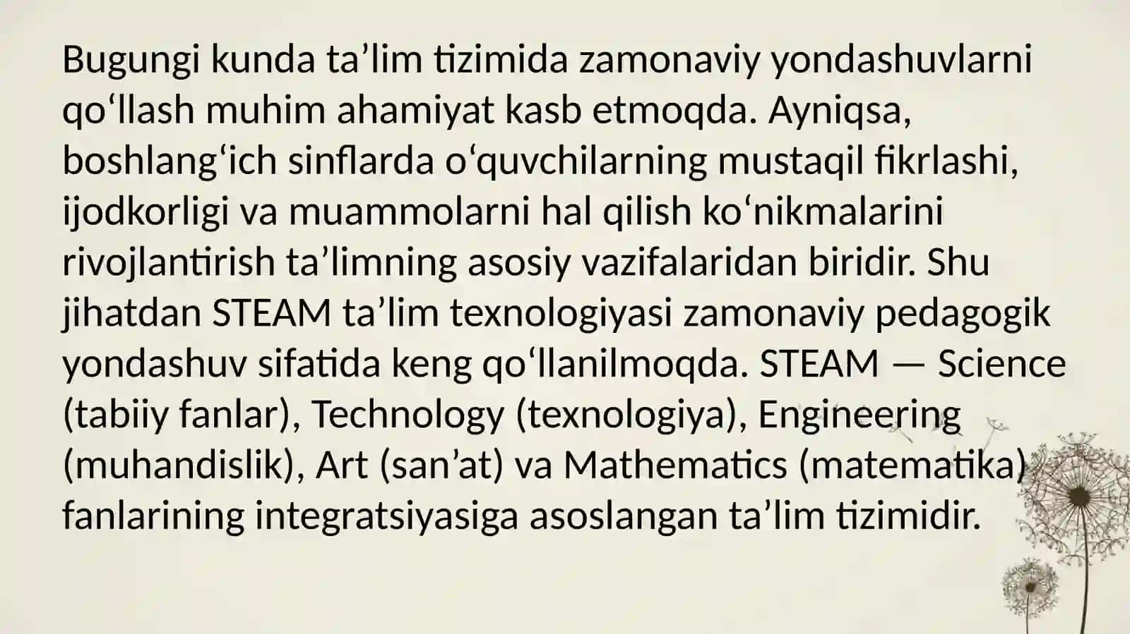 STEAM ta'lim metodologiyasi 3