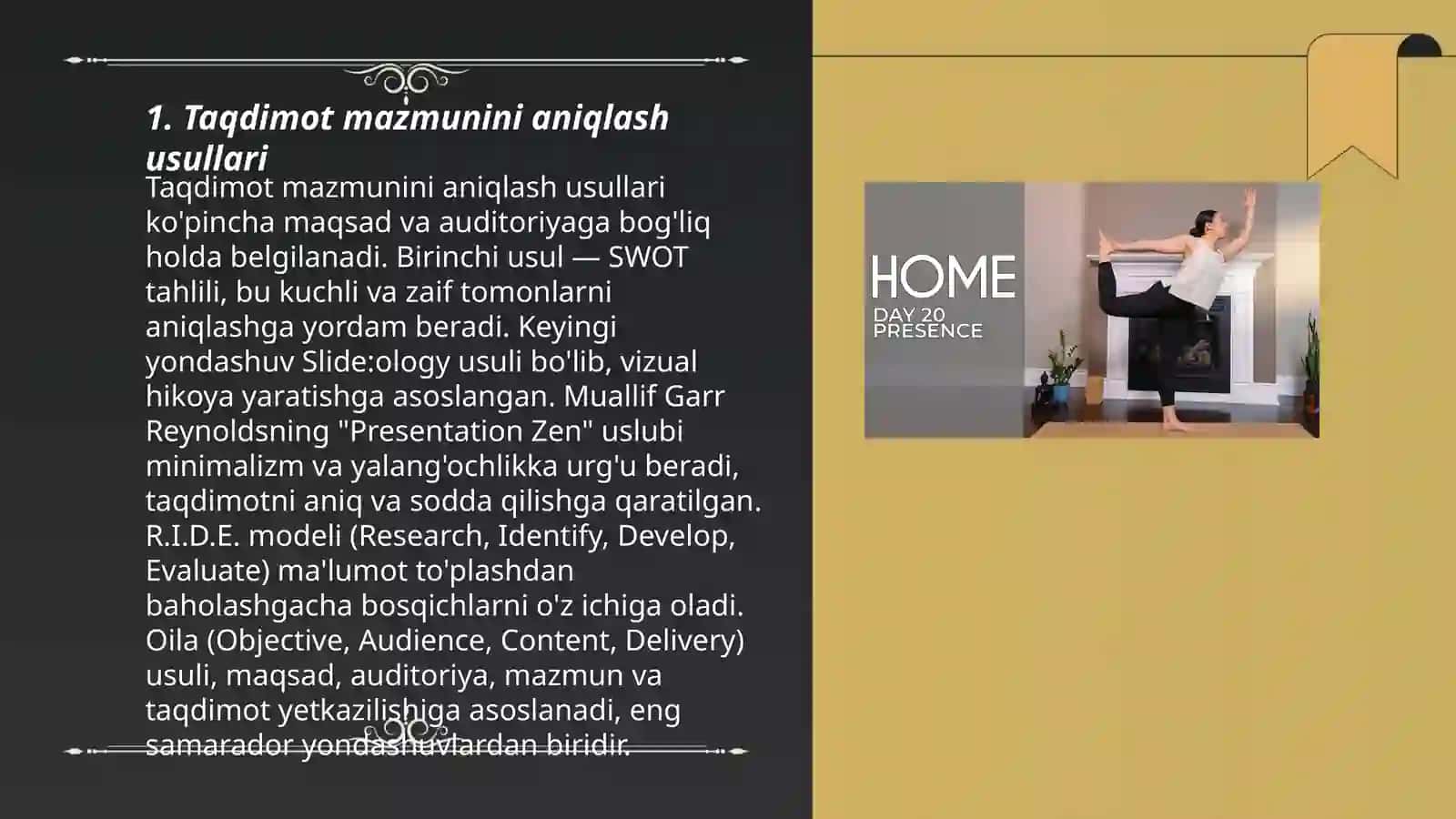 Taqdimot tayyorlash va taqdim etish usul va vositalari 3