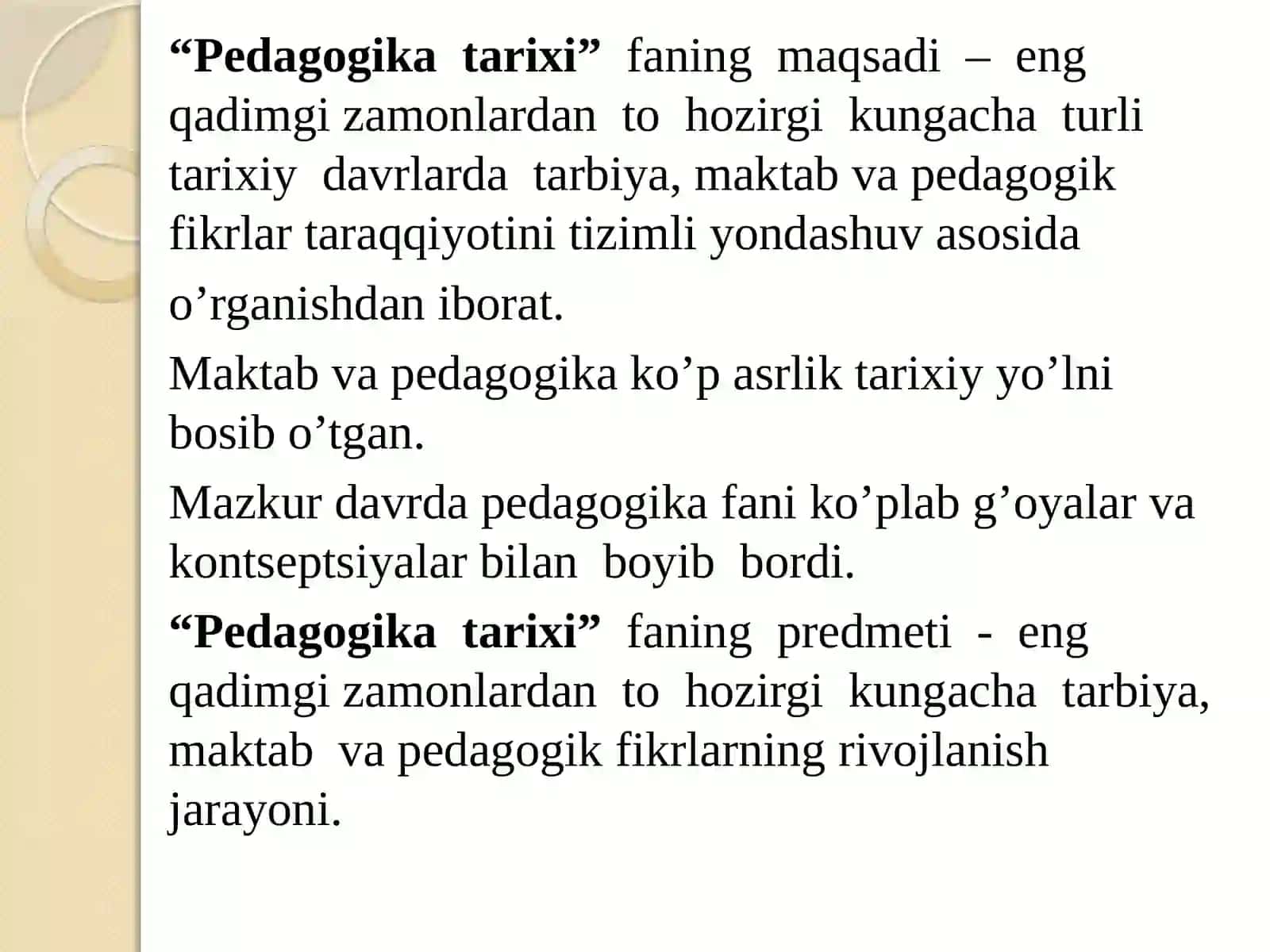Pedagogika tarixi fan sifatida 3