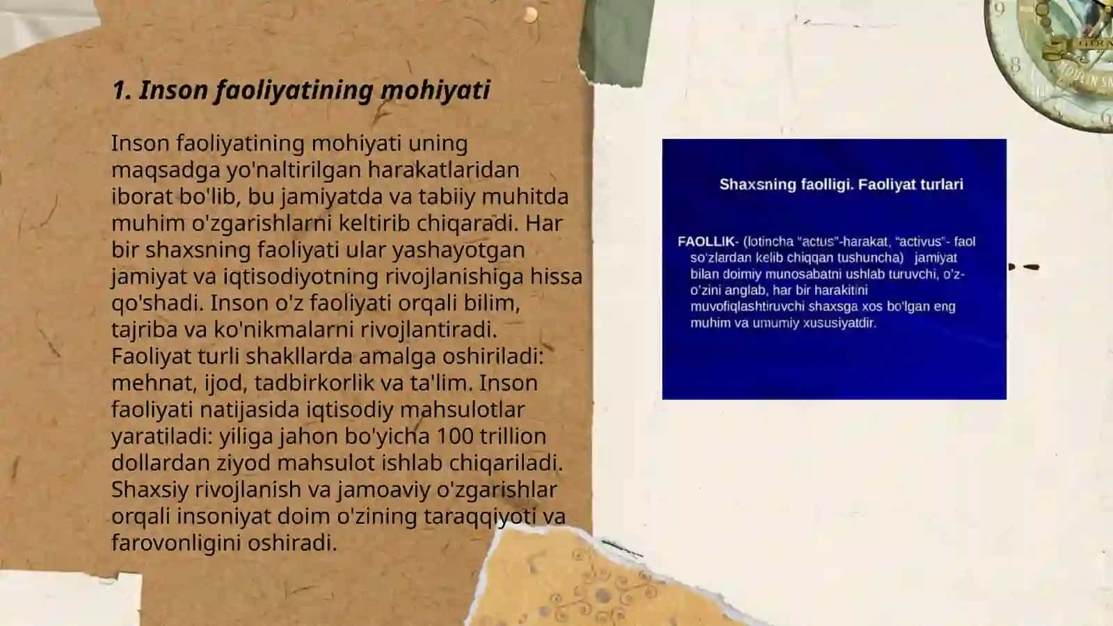 Inson faoliyatining tuzilishi va uning turlari 3