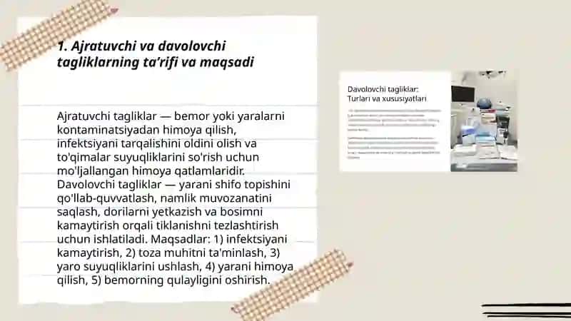 Ajratuvchi va davolovchi tagliklar 3