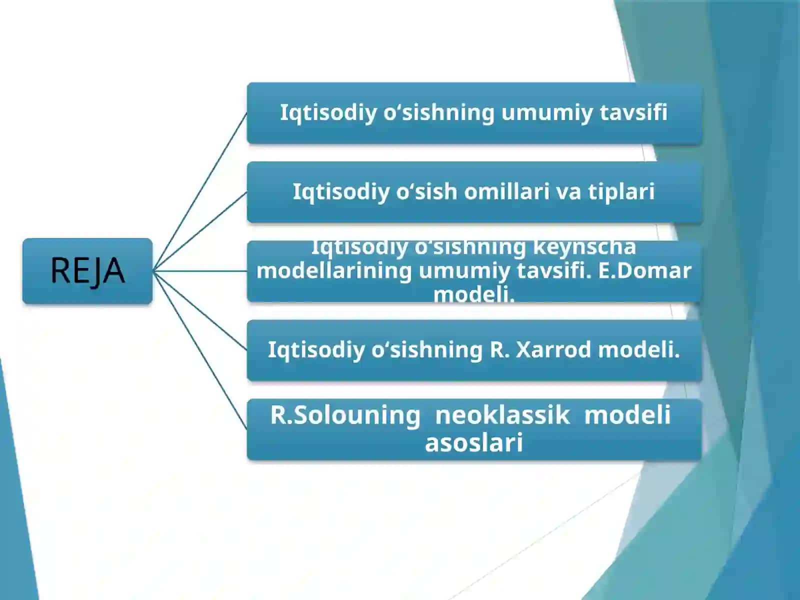 Iqtisodiy o`sish va uning modellari 3