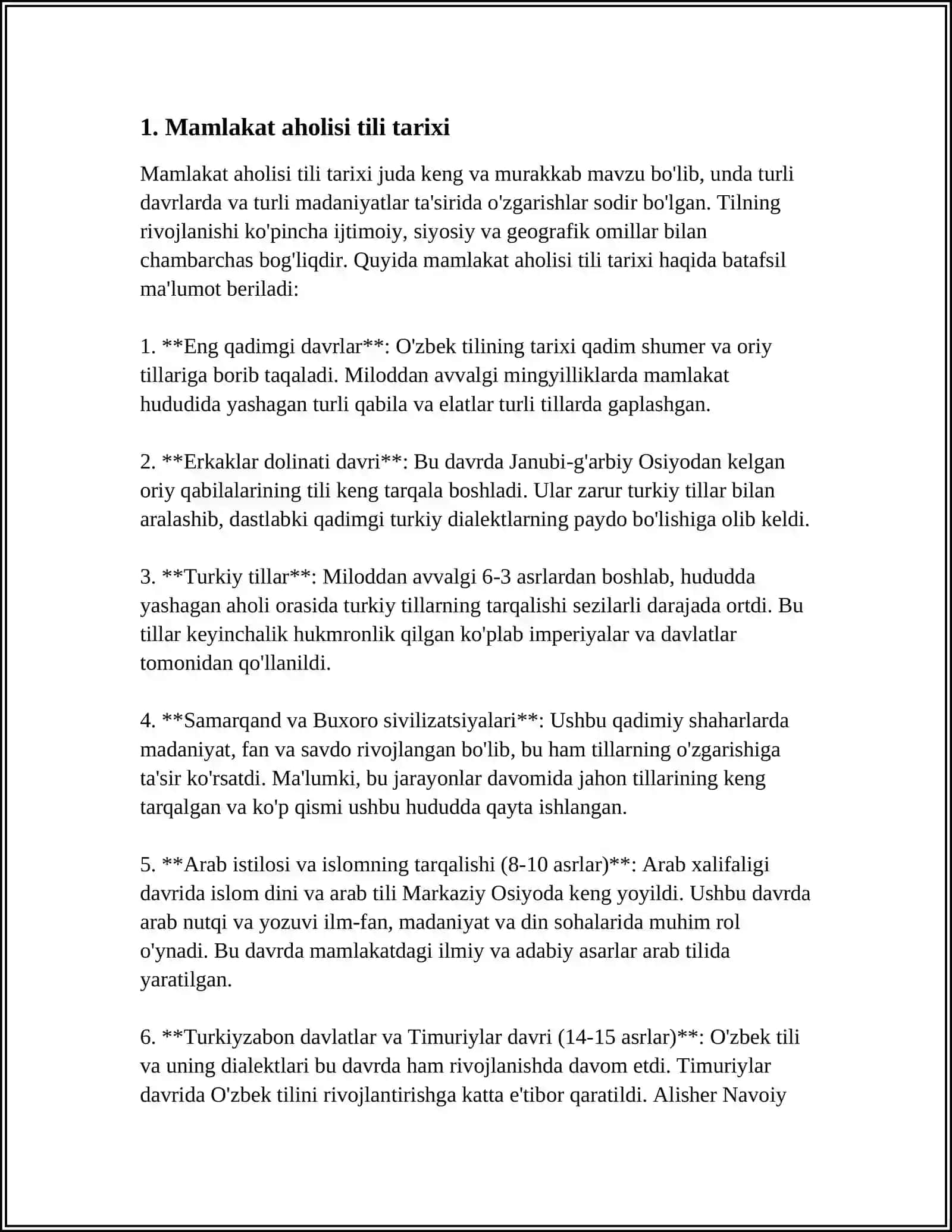 Mamlakat Aholisi Tili Tarixi 3