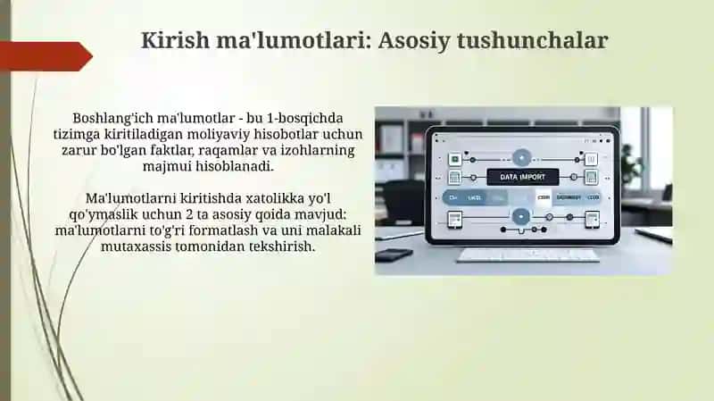 Buğalteriya hisobi maʼlumotlarini axborot tizimiga kiritish 3