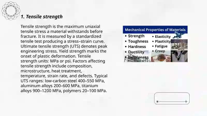 Mechanical properties of materials 3