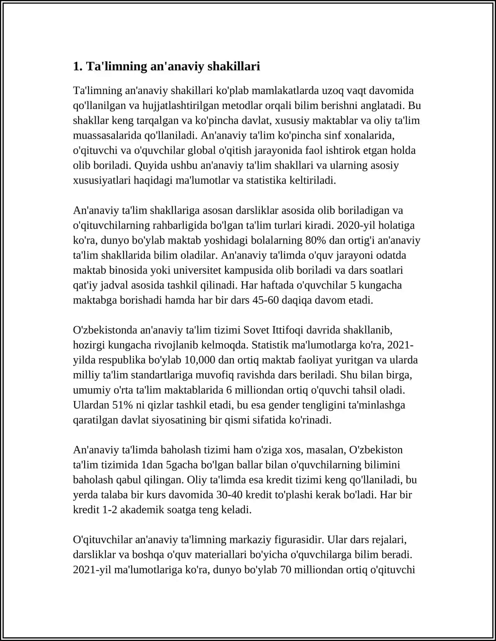 TA'LIM TASHKIL ETISH SHAKILLARI VA TURLARI 3
