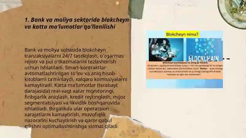 Bank va moliya sektorida blokcheyn va katta ma’lumotlar qo‘llanilishi 3