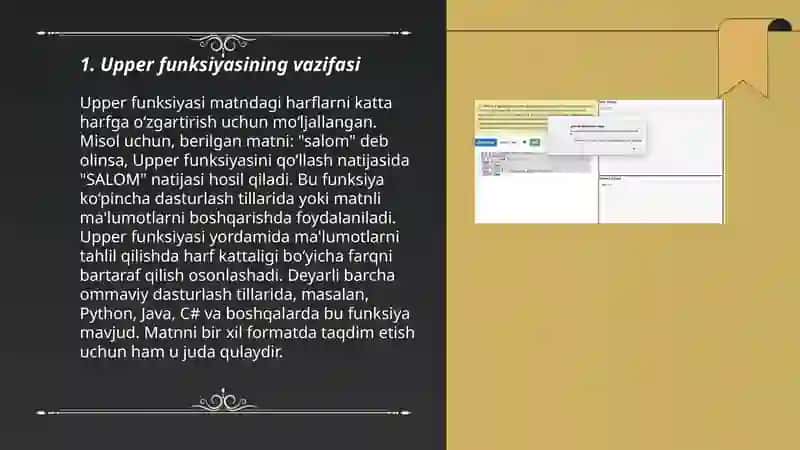 Upper funksiyasi haqida taqdimot 3
