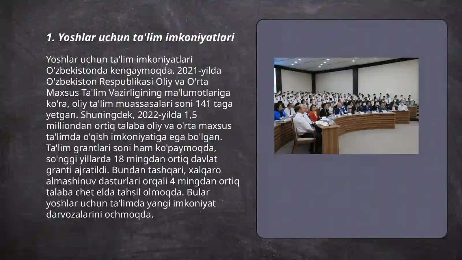 Ta'lim va bandlik sohasida yoshlar muvozanati 3