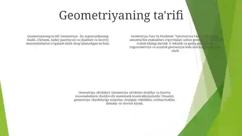 Geometriya Fani Va Predmeti 3