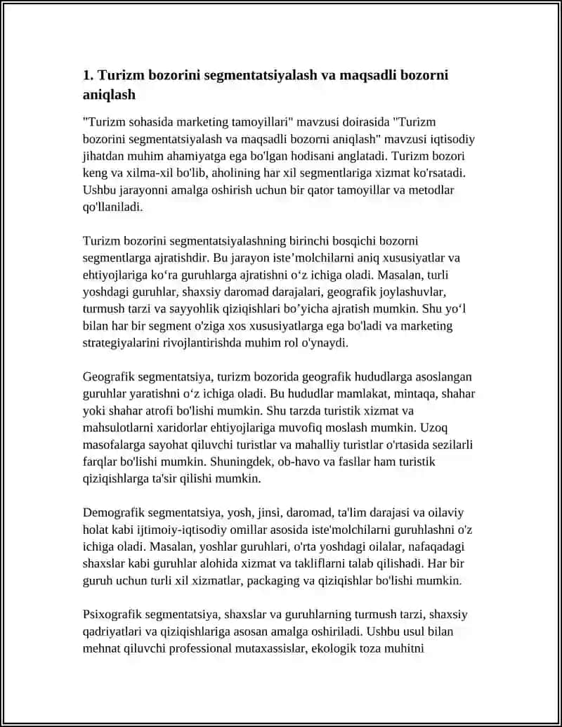 TURIZM SOHASIDA MARKETING TAMOYILLARI 3