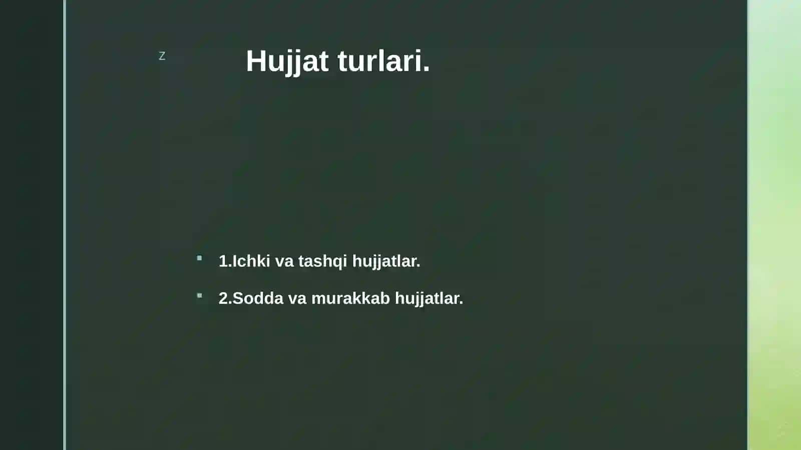 Hujjatlarda tinish belgilarining ishlatilishi 3