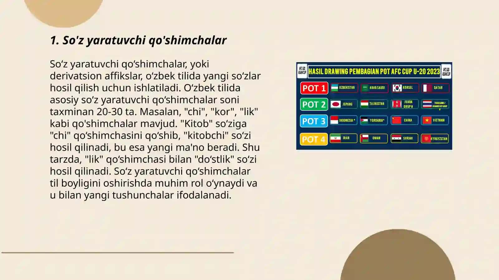 O'zbek tili derivatsiyasi 3